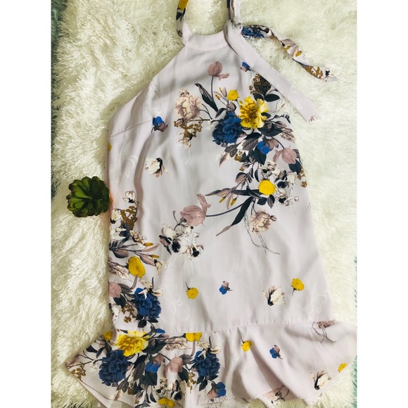 Chelsea28 Floral Lavender Bow Halter Dress💟 - Picture 8 of 8